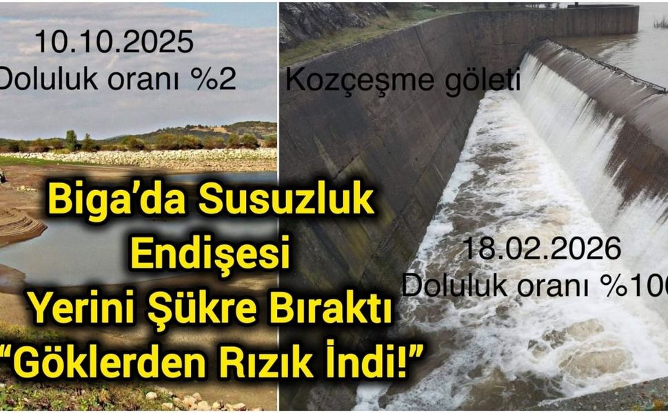 Biga’da Susuzluk Endişesi Yerini Şükre Bıraktı: “Göklerden Rızık İndi!”