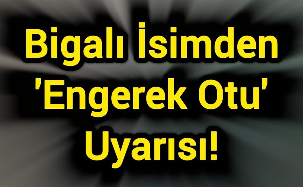 Bigalı İsimden 'Engerek Otu' Uyarısı!