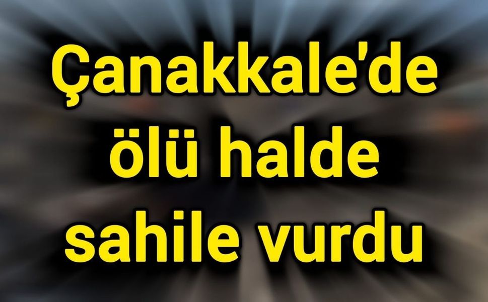 Çanakkale'de ölü halde sahile vurdu