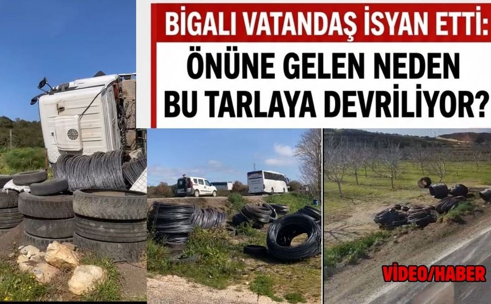 Bigalı vatandaş isyan etti! Önüne gelen neden bu tarlaya devriliyor?