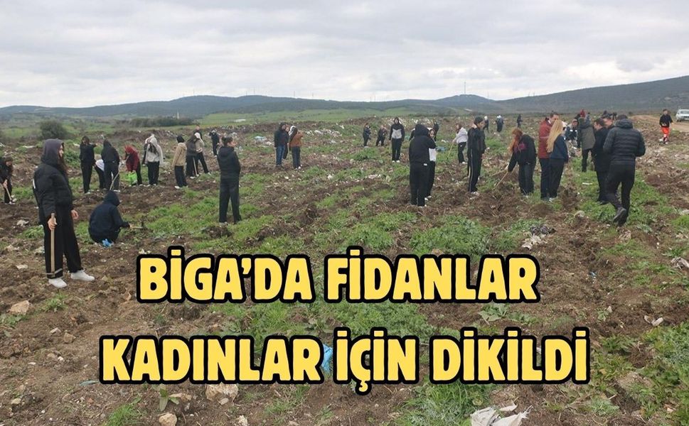 Biga’da fidanlar kadınlar için dikildi