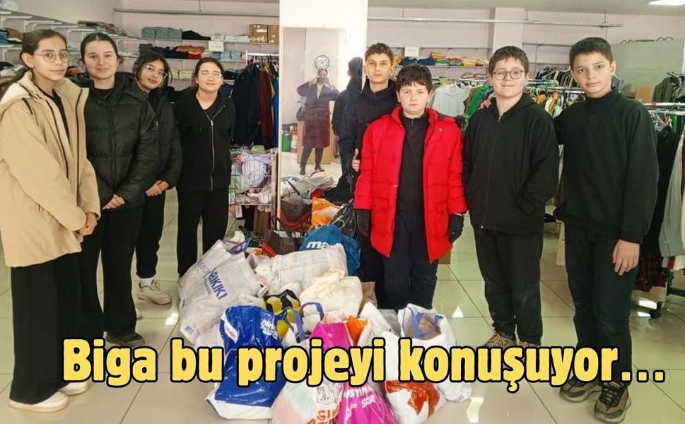 Biga’da dolaplardaki kıyafetler umuda dönüştü
