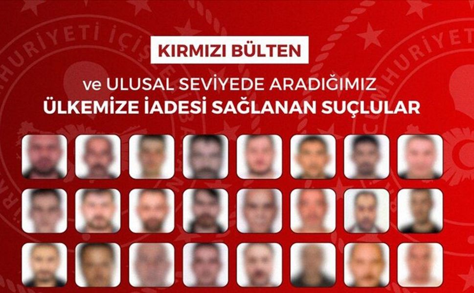 Aranan 72 kişi yurt dışından Türkiye'ye getirildi
