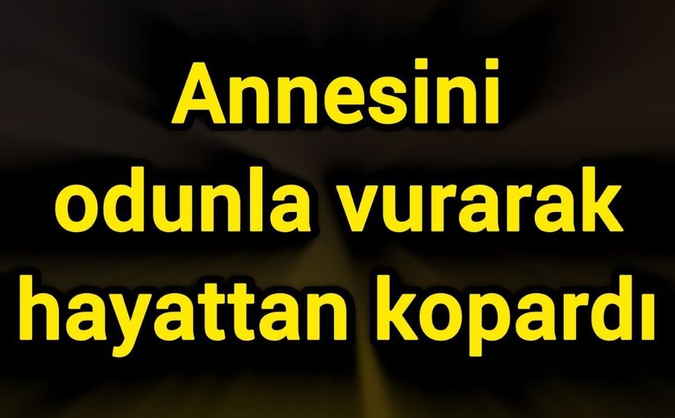 Annesini odunla vurarak hayattan kopardı
