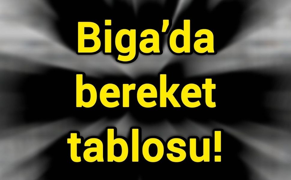 Biga’da bereket tablosu!