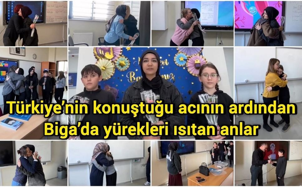 Türkiye’nin konuştuğu acının ardından Biga’da yürekleri ısıtan anlar
