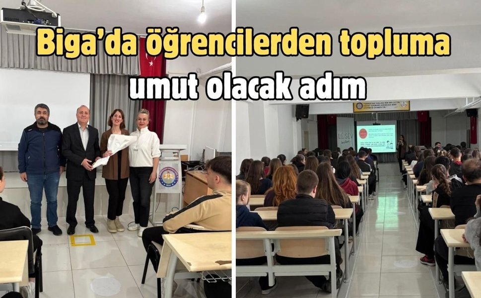 Biga’da öğrencilerden topluma umut olacak adım