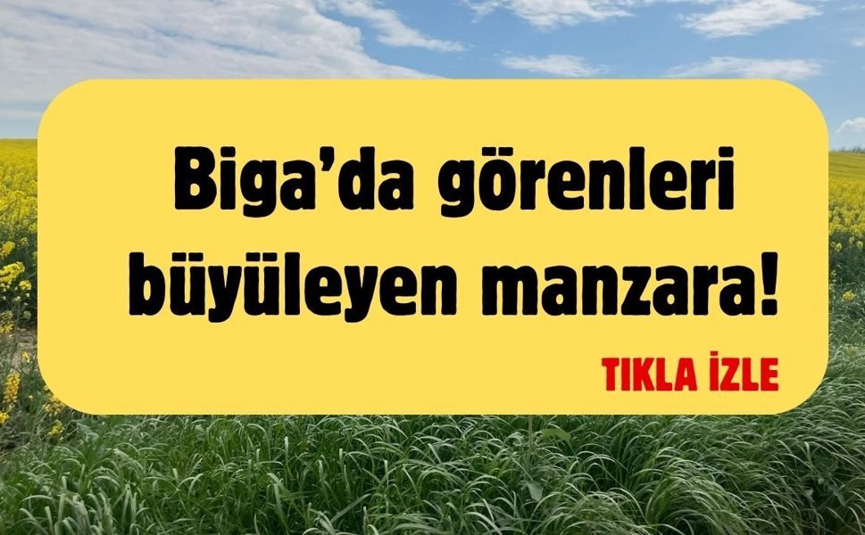 Biga’da görenleri büyüleyen manzara!