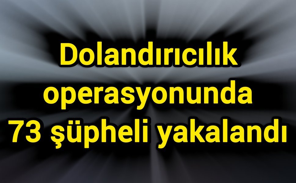 Dolandırıcılık operasyonunda 73 şüpheli yakalandı