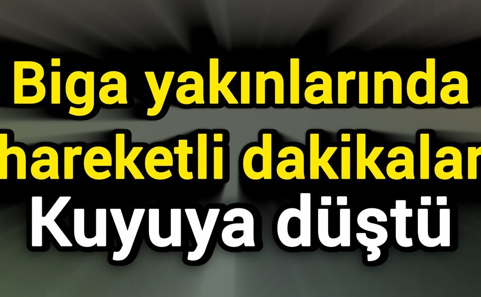 Biga yakınlarında hareketli dakikalar: Kuyuya düştü