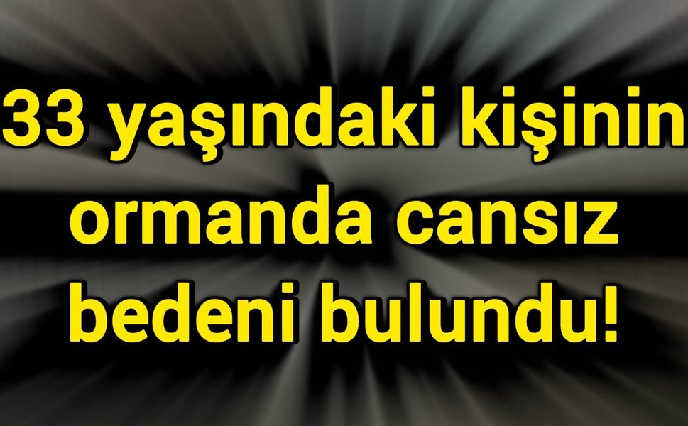 33 yaşındaki kişinin ormanda cansız bedeni bulundu!