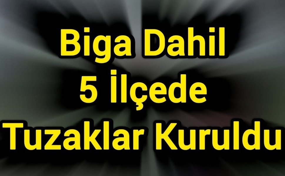 Biga Dahil 5 İlçede Tuzaklar Kuruldu