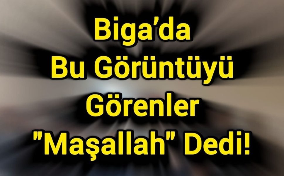 Biga’da Bu Görüntüyü Görenler “Maşallah” Dedi!