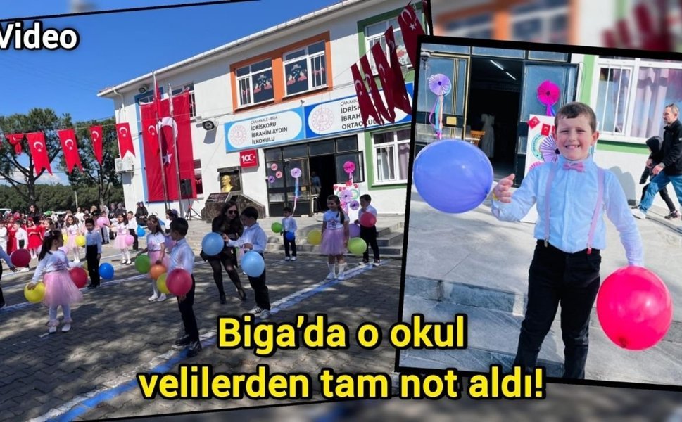 Biga’da o okul velilerden tam not aldı!