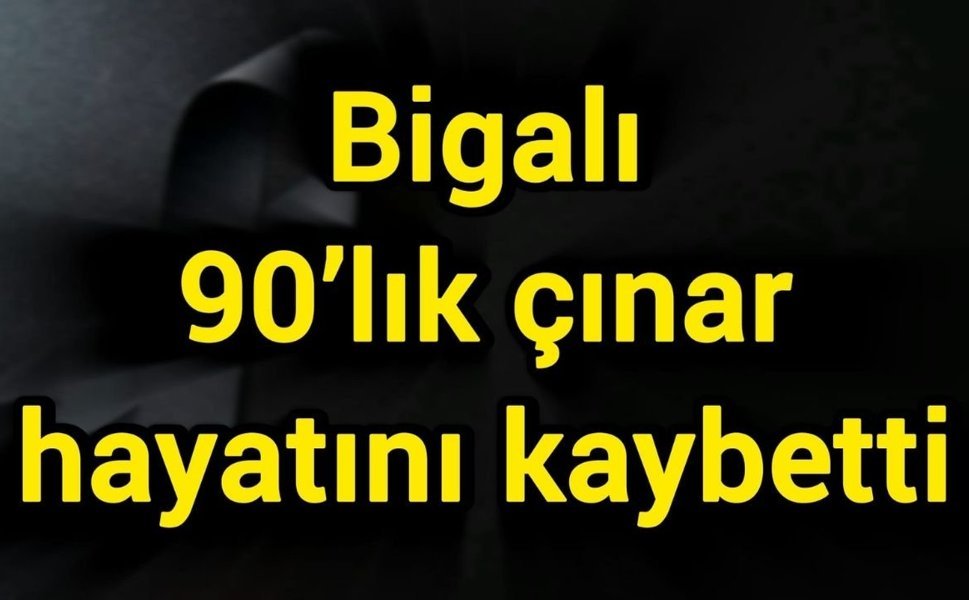 Bigalı 90’lık çınar hayatını kaybetti