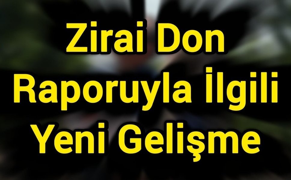 Zirai Don Raporuyla İlgili Yeni Gelişme