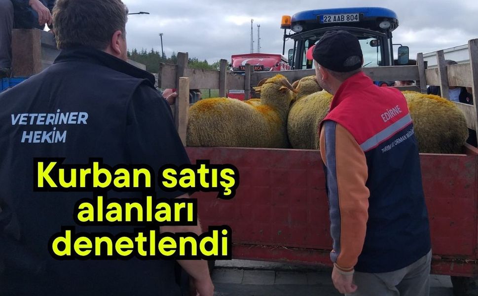 Kurban satış alanları denetlendi