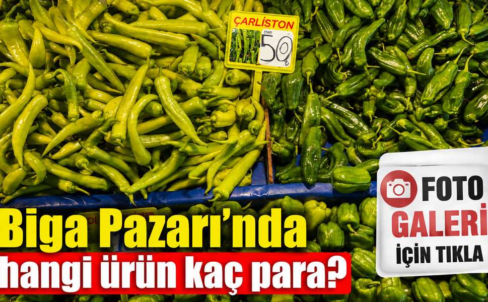 Biga Pazarı'nda hangi ürün kaç para?