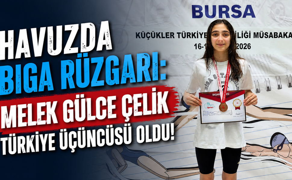 Havuzda Biga r&uuml;zgarı: Melek G&uuml;lce &Ccedil;elik T&uuml;rkiye &uuml;&ccedil;&uuml;nc&uuml;s&uuml; oldu!
