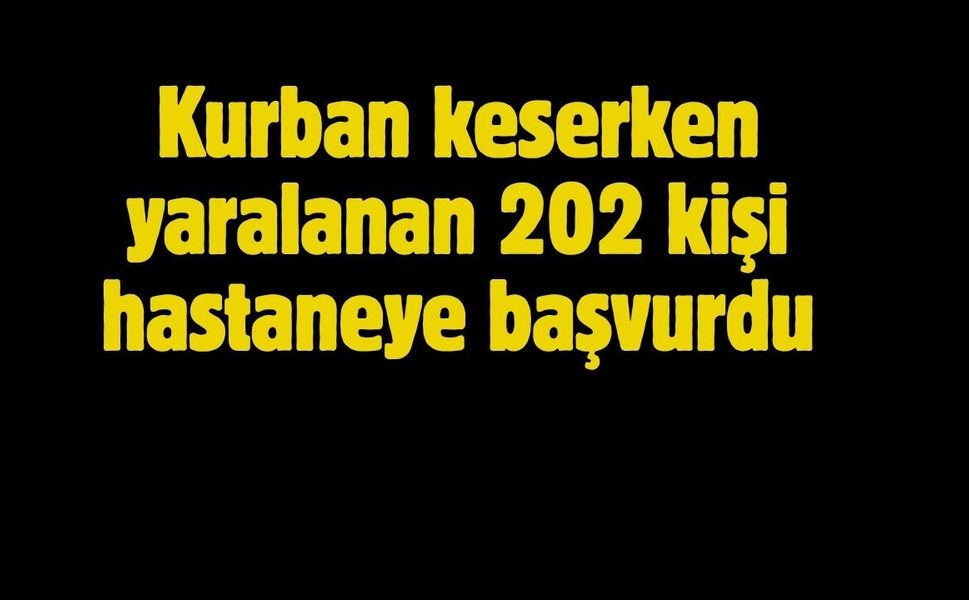 Kurban keserken yaralanan 202 kişi hastaneye başvurdu