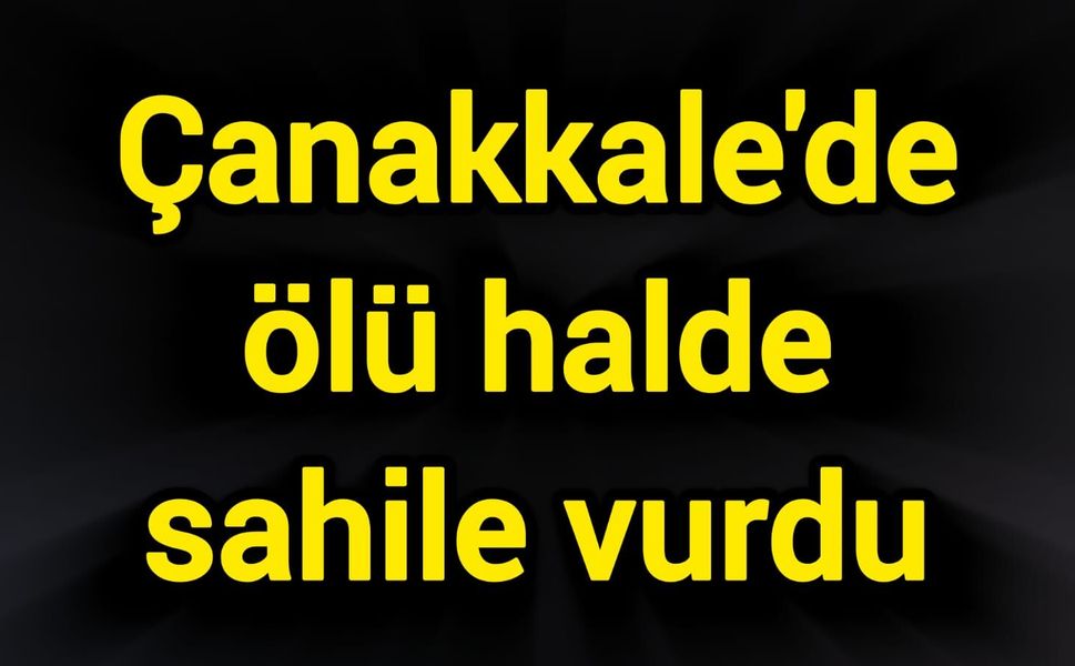 Çanakkale'de ölü halde sahile vurdu
