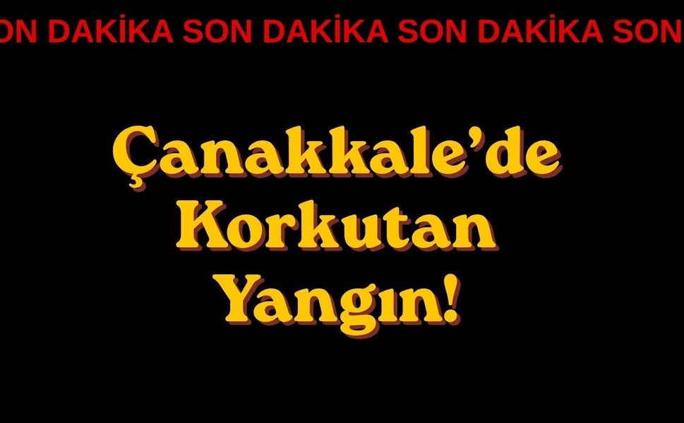 Çanakkale’de Korkutan Yangın!