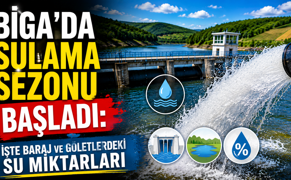 Biga’da sulama sezonu başladı: işte baraj ve göletlerdeki su miktarları