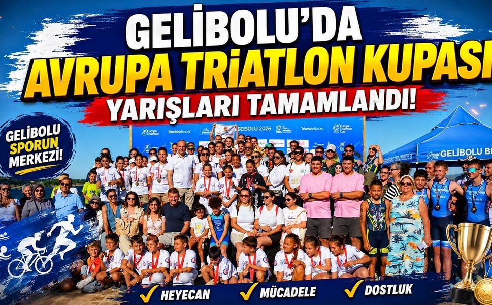 Gelibolu'da Avrupa Triatlon Kupası yarışları tamamlandı