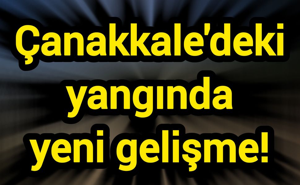 Çanakkale'deki yangında yeni gelişme!