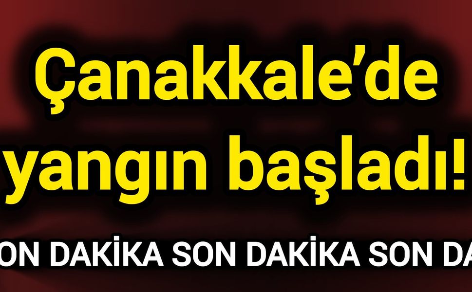 Çanakkale’de yangın başladı!