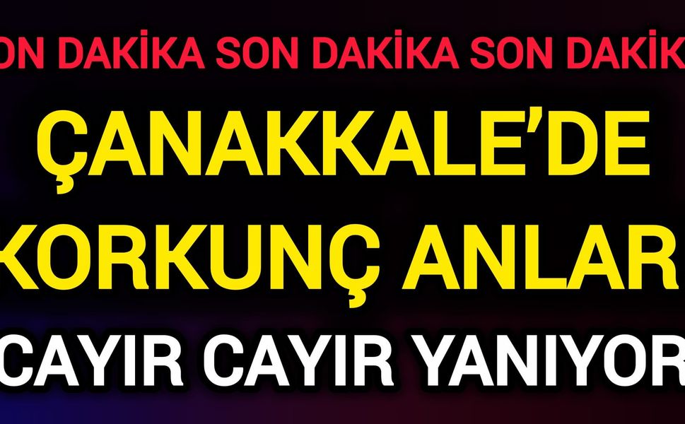 Çanakkale’de Korkunç Anlar! Cayır cayır yanıyor