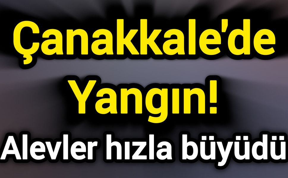 Çanakkale'de Yangın! Alevler hızla büyüdü