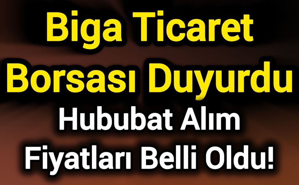 Biga Ticaret Borsası Duyurdu: Hububat Alım Fiyatları Belli Oldu!