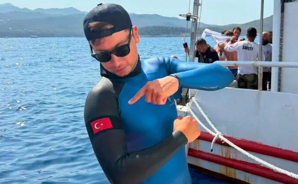 Milli sporcu, serbest dalışta Türkiye şampiyonu oldu