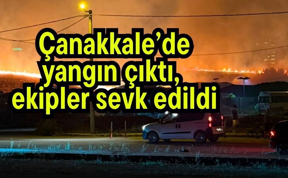 Çanakkale’de yangın çıktı, ekipler sevk edildi