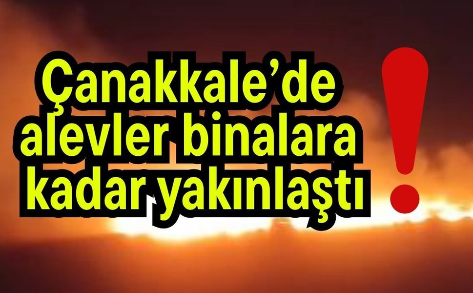Çanakkale’de alevler binalara kadar yakınlaştı