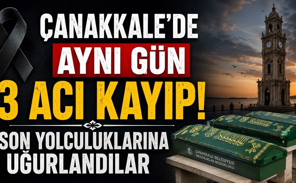 Çanakkale'de Aynı Gün 3 Acı Kayıp! Son Yolculuklarına Uğurlandılar