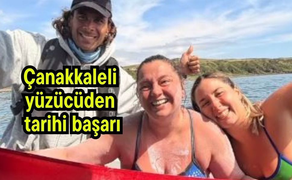 Çanakkaleli yüzücüden tarihi başarı