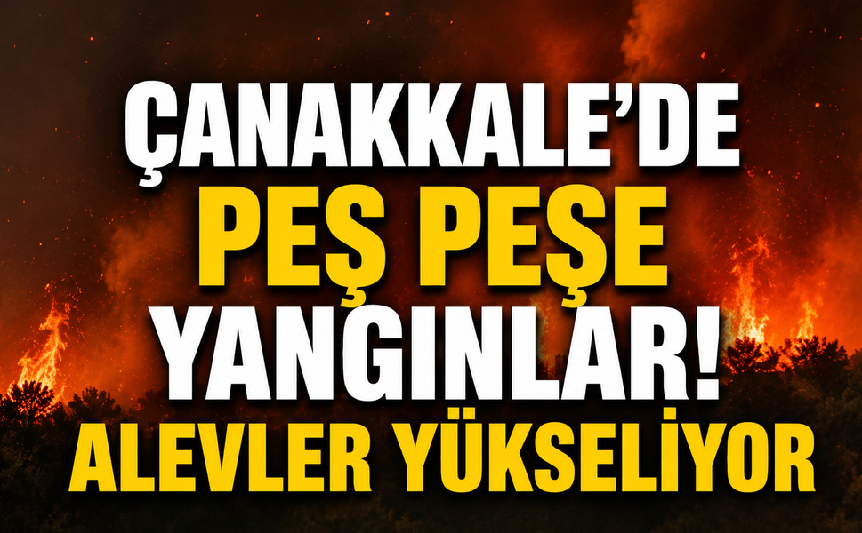 Çanakkale'de peş peşe yangınlar! Alevler yükseliyor
