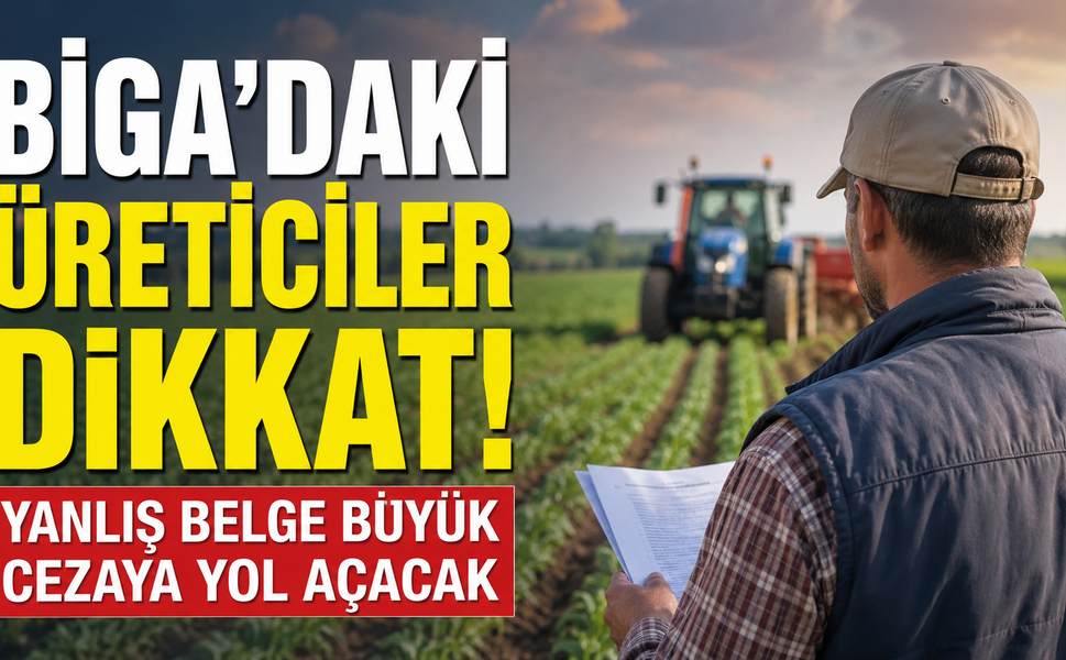 Biga'daki üreticiler dikkat! Yanlış belge büyük cezaya yol açacak