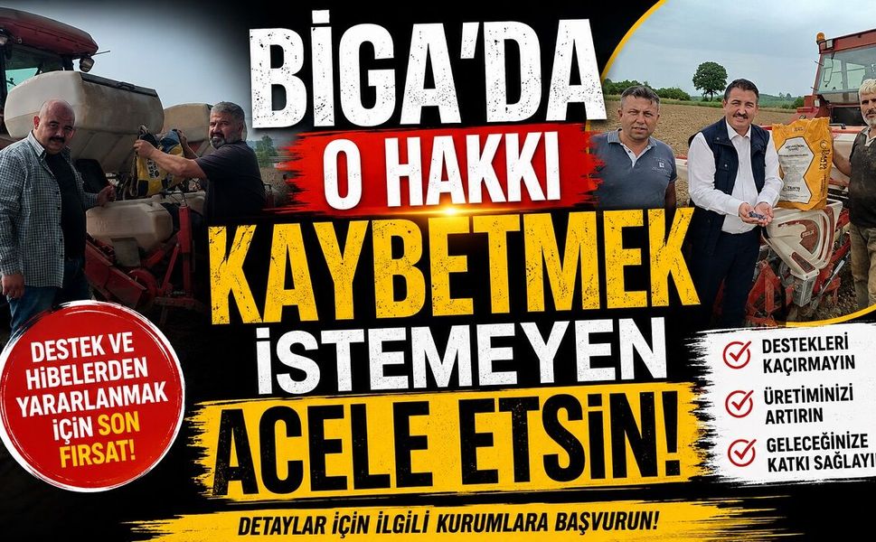 Çanakkale Biga'da o hakkı kaybetmek istemeyen acele etsin!