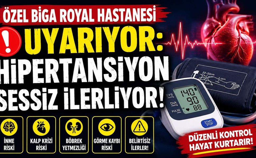 Özel Biga Royal Hastanesi Uyarıyor: Hipertansiyon Sessiz İlerliyor!