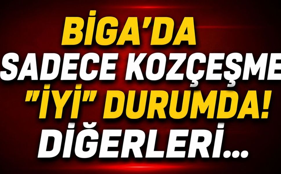 Biga’da sadece Kozçeşme "iyi" durumda! Diğerleri…