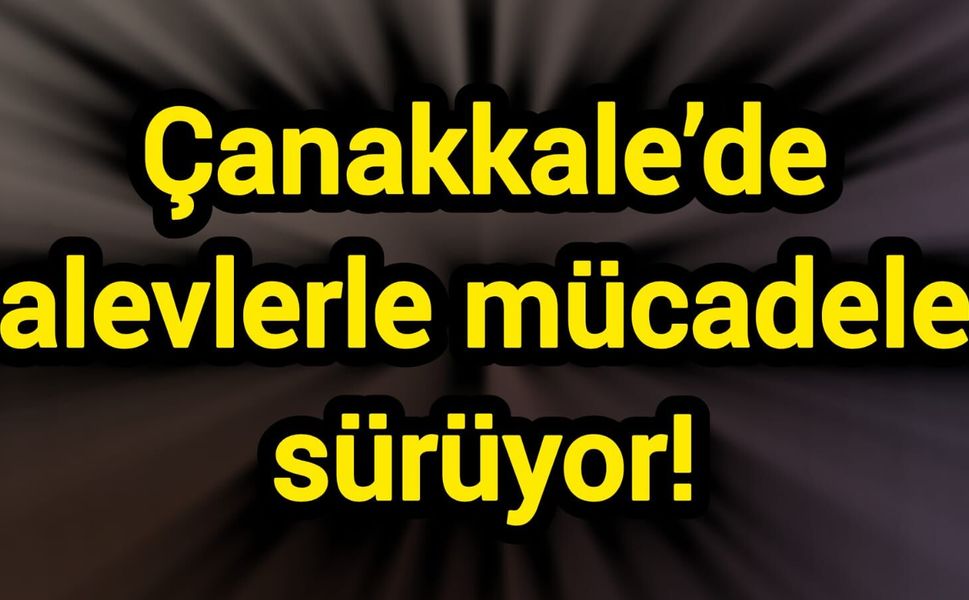 Çanakkale’de alevlerle mücadele sürüyor!