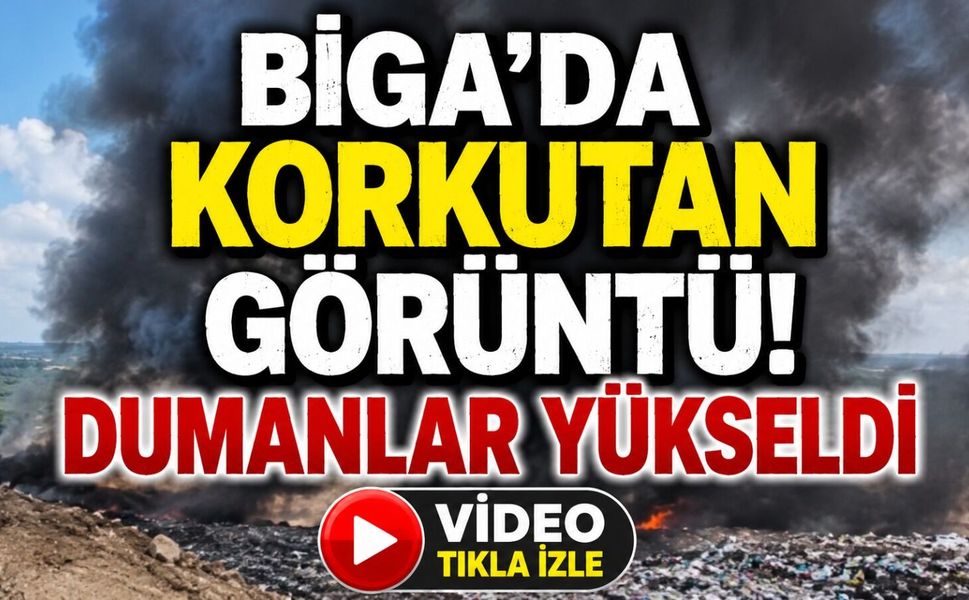 Biga’da yine korkutan görüntü: Dumanlar yükseldi!