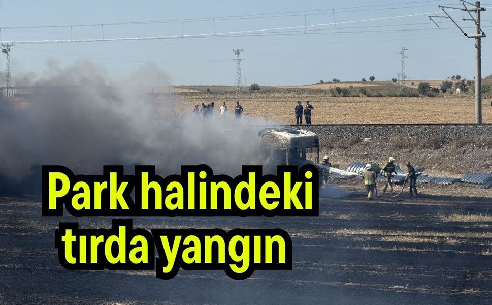 Park halindeki tırda yangın