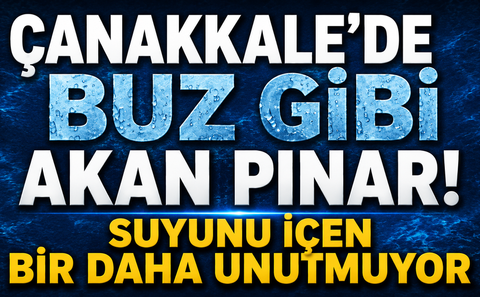 Çanakkale’de buz gibi akan pınar! Suyunu içen bir daha unutmuyor