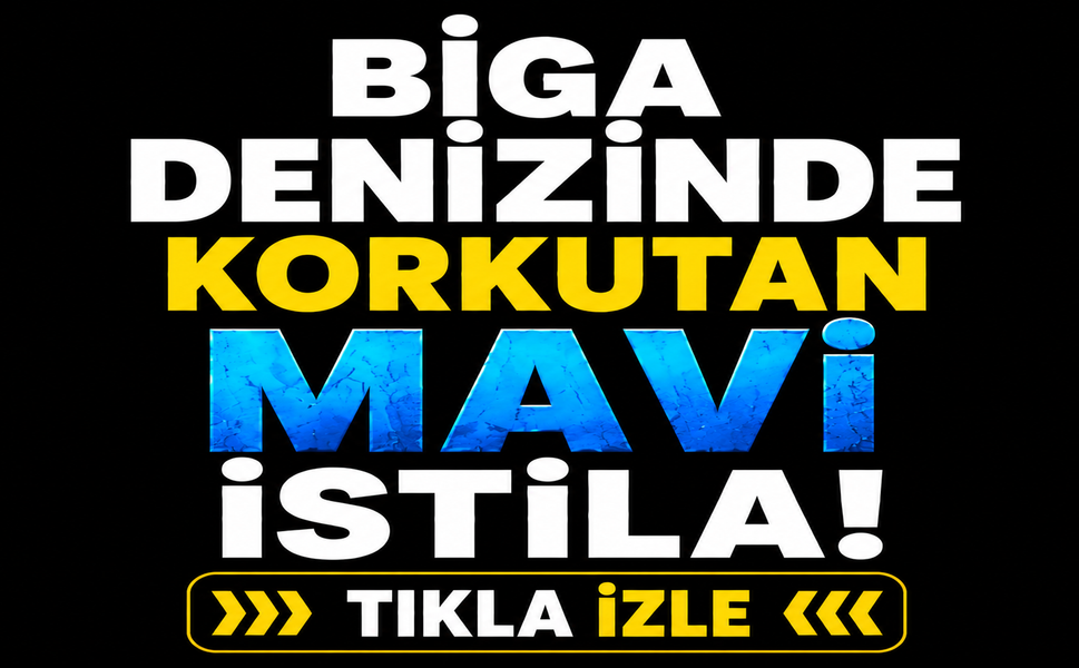 Biga denizinde korkutan mavi istila