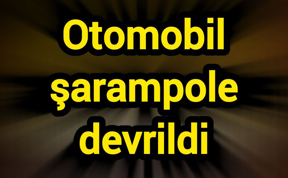 Otomobil şarampole devrildi