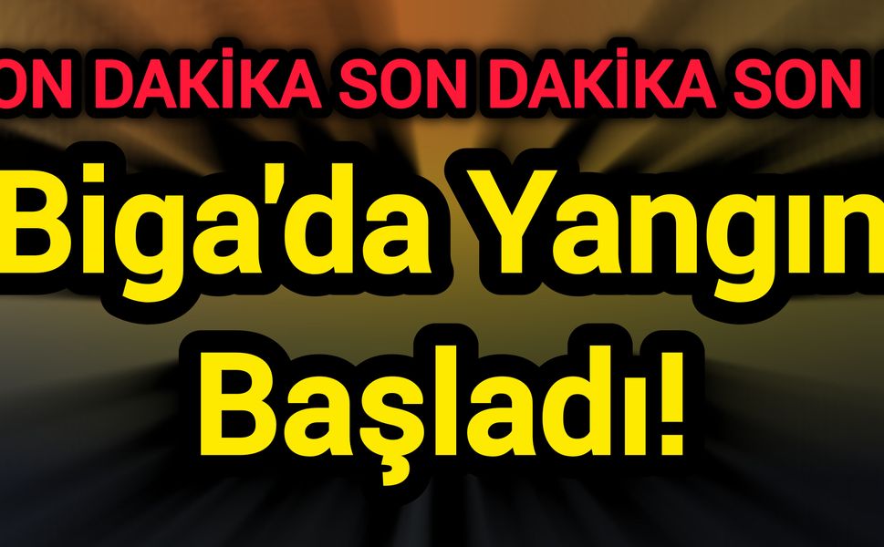 Biga'da Yangın Başladı!